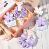 imageDEEKA 16 Pcs Bridesmaid Proposal Gifts Set Flower Hair Claw Clips with Floral Card ampamp Satin Scrunchies Proposal Box Bridal Party Gift Bridesmaids Bachelorette Party Favors WhiteampampSage GreenWhitePurple