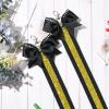 imageDEEKA 2 PCS Cheer Pin Strap Pin Me Ribbon for Backpack Glitter Cheerleader Keychain Cheer Gifts Bow HolderBlackGlitter Gold