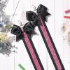imageDEEKA 2 PCS Cheer Pin Strap Pin Me Ribbon for Backpack Glitter Cheerleader Keychain Cheer Gifts Bow HolderBlackGlitter Pink