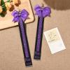 imageDEEKA 2 PCS Cheer Pin Strap Pin Me Ribbon for Backpack Glitter Cheerleader Keychain Cheer Gifts Bow HolderBlackGlitter Purple