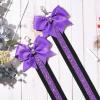 imageDEEKA 2 PCS Cheer Pin Strap Pin Me Ribbon for Backpack Glitter Cheerleader Keychain Cheer Gifts Bow HolderBlackGlitter Purple