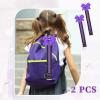 imageDEEKA 2 PCS Cheer Pin Strap Pin Me Ribbon for Backpack Glitter Cheerleader Keychain Cheer Gifts Bow HolderBlackGlitter Purple