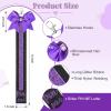 imageDEEKA 2 PCS Cheer Pin Strap Pin Me Ribbon for Backpack Glitter Cheerleader Keychain Cheer Gifts Bow HolderBlackGlitter Purple
