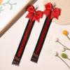 imageDEEKA 2 PCS Cheer Pin Strap Pin Me Ribbon for Backpack Glitter Cheerleader Keychain Cheer Gifts Bow HolderBlackGlitter Red