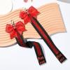 imageDEEKA 2 PCS Cheer Pin Strap Pin Me Ribbon for Backpack Glitter Cheerleader Keychain Cheer Gifts Bow HolderBlackGlitter Red