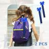 imageDEEKA 2 PCS Cheer Pin Strap Pin Me Ribbon for Backpack Glitter Cheerleader Keychain Cheer Gifts Bow HolderBlackGlitter Royal Blue