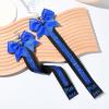 imageDEEKA 2 PCS Cheer Pin Strap Pin Me Ribbon for Backpack Glitter Cheerleader Keychain Cheer Gifts Bow HolderBlackGlitter Royal Blue