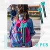 imageDEEKA 2 PCS Cheer Pin Strap Pin Me Ribbon for Backpack Glitter Cheerleader Keychain Cheer Gifts Bow HolderBlackGlitter Teal
