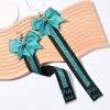 imageDEEKA 2 PCS Cheer Pin Strap Pin Me Ribbon for Backpack Glitter Cheerleader Keychain Cheer Gifts Bow HolderBlackGlitter Teal
