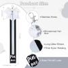 imageDEEKA 2 PCS Cheer Pin Strap Pin Me Ribbon for Backpack Glitter Cheerleader Keychain Cheer Gifts Bow HolderBlackGlitter White