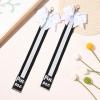 imageDEEKA 2 PCS Cheer Pin Strap Pin Me Ribbon for Backpack Glitter Cheerleader Keychain Cheer Gifts Bow HolderBlackGlitter White