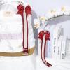imageDEEKA 2 PCS Cheer Pin Strap Pin Me Ribbon for Backpack Glitter Cheerleader Keychain Cheer Gifts Bow HolderDark RedGlitter Silver
