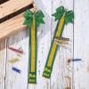 imageDEEKA 2 PCS Cheer Pin Strap Pin Me Ribbon for Backpack Glitter Cheerleader Keychain Cheer Gifts Bow HolderHunter GreenGlitter Gold