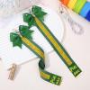imageDEEKA 2 PCS Cheer Pin Strap Pin Me Ribbon for Backpack Glitter Cheerleader Keychain Cheer Gifts Bow HolderHunter GreenGlitter Gold