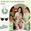 imageDEEKA 24 Pcs Margs and Matrimony Bachelorette Party Favors Decorations Bridesmaid Proposal Gifts Heart Sunglasses Hair Claw Clips Satin Scrunchies Accessories Set Bridal Party Wedding GiftsWhiteSage Green