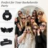 imageDEEKA 24 Pcs Margs and Matrimony Bachelorette Party Favors Decorations Bridesmaid Proposal Gifts Heart Sunglasses Hair Claw Clips Satin Scrunchies Accessories Set Bridal Party Wedding GiftsBlack
