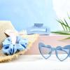 imageDEEKA 24 Pcs Margs and Matrimony Bachelorette Party Favors Decorations Bridesmaid Proposal Gifts Heart Sunglasses Hair Claw Clips Satin Scrunchies Accessories Set Bridal Party Wedding GiftsBlue