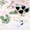 imageDEEKA 24 Pcs Margs and Matrimony Bachelorette Party Favors Decorations Bridesmaid Proposal Gifts Heart Sunglasses Hair Claw Clips Satin Scrunchies Accessories Set Bridal Party Wedding GiftsWhiteSage Green