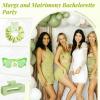 imageDEEKA 24 Pcs Margs and Matrimony Bachelorette Party Favors Decorations Bridesmaid Proposal Gifts Heart Sunglasses Hair Claw Clips Satin Scrunchies Accessories Set Bridal Party Wedding GiftsMargs and Matrimony 12 Sets