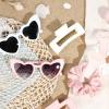 imageDEEKA 24 Pcs Margs and Matrimony Bachelorette Party Favors Decorations Bridesmaid Proposal Gifts Heart Sunglasses Hair Claw Clips Satin Scrunchies Accessories Set Bridal Party Wedding GiftsWhitePink 12 Sets