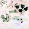 imageDEEKA 24 Pcs Margs and Matrimony Bachelorette Party Favors Decorations Bridesmaid Proposal Gifts Heart Sunglasses Hair Claw Clips Satin Scrunchies Accessories Set Bridal Party Wedding GiftsCamp 12 Sets
