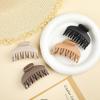 imageDEEKA 3 PCS 25 Inch Tortoise Shell Hair Claw Clips Double Row Teeth Plastic Hair Jaw Clips Hair Barrettes Thick Medium Thin Hair Clips for WomenBeige Brown Black