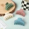 imageDEEKA 3 PCS 25 Inch Tortoise Shell Hair Claw Clips Double Row Teeth Plastic Hair Jaw Clips Hair Barrettes Thick Medium Thin Hair Clips for WomenBeige Blue Pink Green