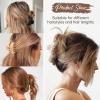 imageDEEKA 3 PCS 25 Inch Tortoise Shell Hair Claw Clips Double Row Teeth Plastic Hair Jaw Clips Hair Barrettes Thick Medium Thin Hair Clips for WomenBeige Brown Black
