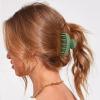 imageDEEKA 3 PCS 25 Inch Tortoise Shell Hair Claw Clips Double Row Teeth Plastic Hair Jaw Clips Hair Barrettes Thick Medium Thin Hair Clips for WomenBeige Blue Pink Green