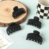 imageDEEKA 3 PCS 25 Inch Tortoise Shell Hair Claw Clips Double Row Teeth Plastic Hair Jaw Clips Hair Barrettes Thick Medium Thin Hair Clips for WomenBlack