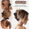 imageDEEKA 3 PCS 25 Inch Tortoise Shell Hair Claw Clips Double Row Teeth Plastic Hair Jaw Clips Hair Barrettes Thick Medium Thin Hair Clips for WomenBlack