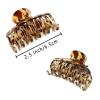 imageDEEKA 3 PCS 25 Inch Tortoise Shell Hair Claw Clips Double Row Teeth Plastic Hair Jaw Clips Hair Barrettes Thick Medium Thin Hair Clips for WomenBlackBrownLeopard