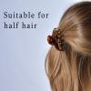 imageDEEKA 3 PCS 25 Inch Tortoise Shell Hair Claw Clips Double Row Teeth Plastic Hair Jaw Clips Hair Barrettes Thick Medium Thin Hair Clips for WomenBlackBrownLeopard