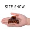 imageDEEKA 3 PCS 25 Inch Tortoise Shell Hair Claw Clips Double Row Teeth Plastic Hair Jaw Clips Hair Barrettes Thick Medium Thin Hair Clips for WomenBlackBrownLeopard