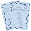 imageDEEKA 30 PCS Bridal Shower Games Card for 30 Guests Pink Wavy Border Ribbon Bow Funny Wedding Bachelorette Party Games for Reception Would She RatherBlue