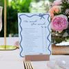 imageDEEKA 30 PCS Bridal Shower Games Card for 30 Guests Pink Wavy Border Ribbon Bow Funny Wedding Bachelorette Party Games for Reception Would She RatherBlue