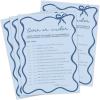 imageDEEKA 30 PCS Bridal Shower Games Card for 30 Guests Pink Wavy Border Ribbon Bow Funny Wedding Bachelorette Party Games for Reception Would She RatherBlue