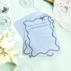 imageDEEKA 30 PCS Bridal Shower Games Card for 30 Guests Pink Wavy Border Ribbon Bow Funny Wedding Bachelorette Party Games for Reception Would She RatherBlue