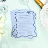 imageDEEKA 30 PCS Bridal Shower Games Card for 30 Guests Pink Wavy Border Ribbon Bow Funny Wedding Bachelorette Party Games for Reception Would She RatherBlue