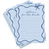 imageDEEKA 30 PCS Bridal Shower Games Card for 30 Guests Pink Wavy Border Ribbon Bow Funny Wedding Bachelorette Party Games for Reception Would She RatherBlue