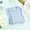 imageDEEKA 30 PCS Bridal Shower Games Card for 30 Guests Pink Wavy Border Ribbon Bow Funny Wedding Bachelorette Party Games for Reception Would She RatherBlue