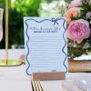 imageDEEKA 30 PCS Bridal Shower Games Card for 30 Guests Pink Wavy Border Ribbon Bow Funny Wedding Bachelorette Party Games for Reception Would She RatherBlue