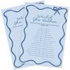 imageDEEKA 30 PCS Bridal Shower Games Card for 30 Guests Pink Wavy Border Ribbon Bow Funny Wedding Bachelorette Party Games for Reception Would She RatherBlue