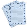 imageDEEKA 30 PCS Bridal Shower Games Card for 30 Guests Pink Wavy Border Ribbon Bow Funny Wedding Bachelorette Party Games for Reception Would She RatherBlue