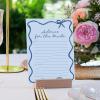 imageDEEKA 30 PCS Bridal Shower Games Card for 30 Guests Pink Wavy Border Ribbon Bow Funny Wedding Bachelorette Party Games for Reception Would She RatherBlue