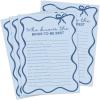imageDEEKA 30 PCS Bridal Shower Games Card for 30 Guests Pink Wavy Border Ribbon Bow Funny Wedding Bachelorette Party Games for Reception Would She RatherBlue