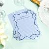 imageDEEKA 30 PCS Bridal Shower Games Card for 30 Guests Pink Wavy Border Ribbon Bow Funny Wedding Bachelorette Party Games for Reception Would She RatherBlue