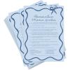 imageDEEKA 30 PCS Bridal Shower Games Card for 30 Guests Pink Wavy Border Ribbon Bow Funny Wedding Bachelorette Party Games for Reception Would She RatherBlue