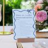 imageDEEKA 30 PCS Bridal Shower Games Card for 30 Guests Pink Wavy Border Ribbon Bow Funny Wedding Bachelorette Party Games for Reception Would She RatherBlue