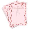imageDEEKA 30 PCS Bridal Shower Games Card for 30 Guests Pink Wavy Border Ribbon Bow Funny Wedding Bachelorette Party Games for Reception Would She RatherPink